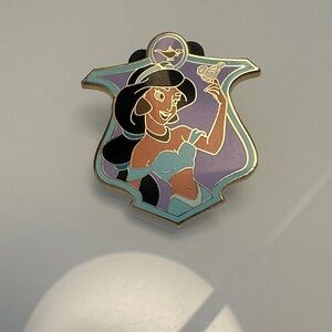 Disney Jasmine Enamel Brooch - Teal, Purple & Gold